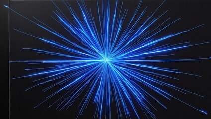 Radiant neon blue abstract spark dark background digital art shimmering effect close-up view visual concept