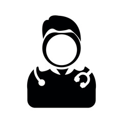 Doctor patient medical icon.