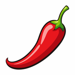 red chili pepper isolated on white