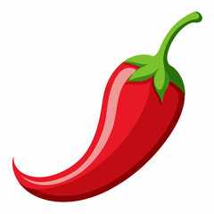 red chili pepper isolated on white