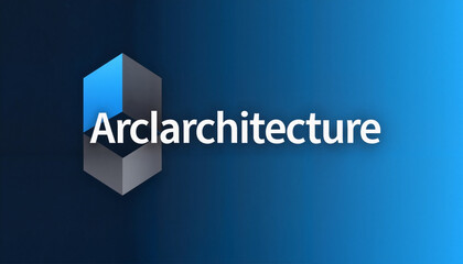 Modern logo design for Arclarchitecture on blue background