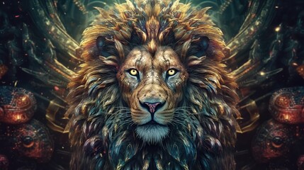 Leo the Lion Zodiac Sign Generative AI Generative AI