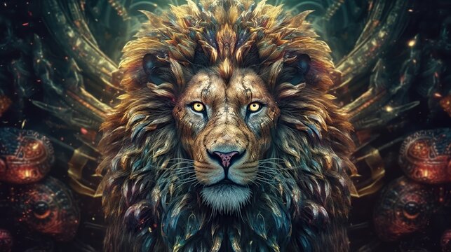 Leo the Lion Zodiac Sign Generative AI Generative AI