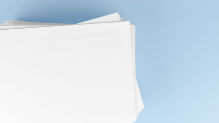 Stacks of white, blank papers