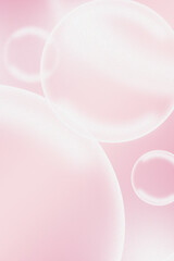 Pink water drops on gradient background bubble color concept graphic for illustration