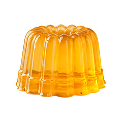 Layered Orange and Yellow Jelly Mold on Transparent Background. PNG