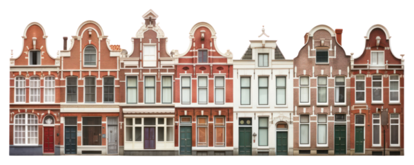 PNG  Dutch row houses architecture building window.
