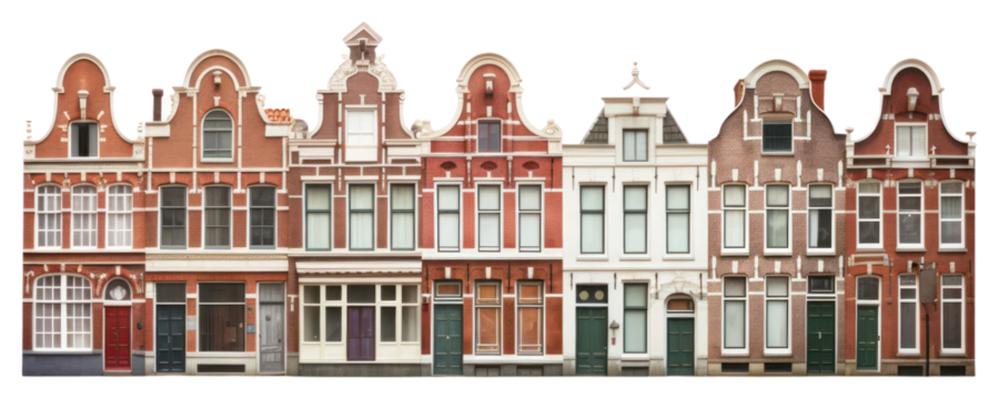 PNG  Dutch row houses architecture building window.