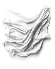 Obraz premium White Fabric Flows Gracefully in Air, Abstract Design
