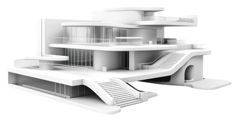 PNG Modern architecture diagram white