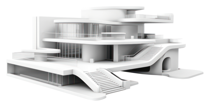 PNG Modern architecture diagram white