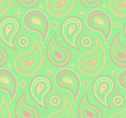 Blossom wear and seamless pattern poster. Seasonal clothes a paisley herbal. National henna with abstract textile.