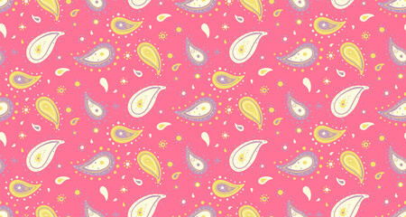 Pastel romance and wrapping spa. Wear paisley by seamless pattern tile. Simplicity india of wedding nature.