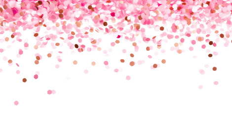 PNG Pink confetti border background celebration decoration.