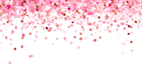 PNG Pink confetti border background celebration decoration.