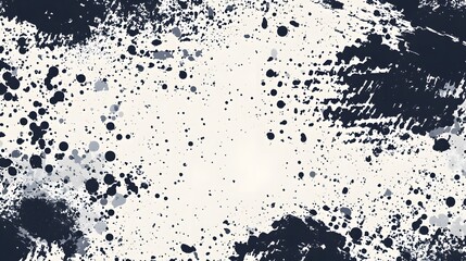 Abstract Ink Splashes On Creamy Background