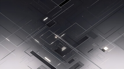 Abstract Grey Geometric Lines Pattern Design