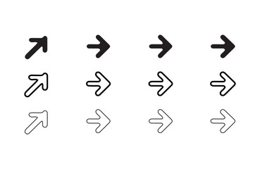 Arrow Icons Collection: Modern Designs for Branding and Graphics Arrow Symbols for Navigation, Expansion, and Growth Concepts