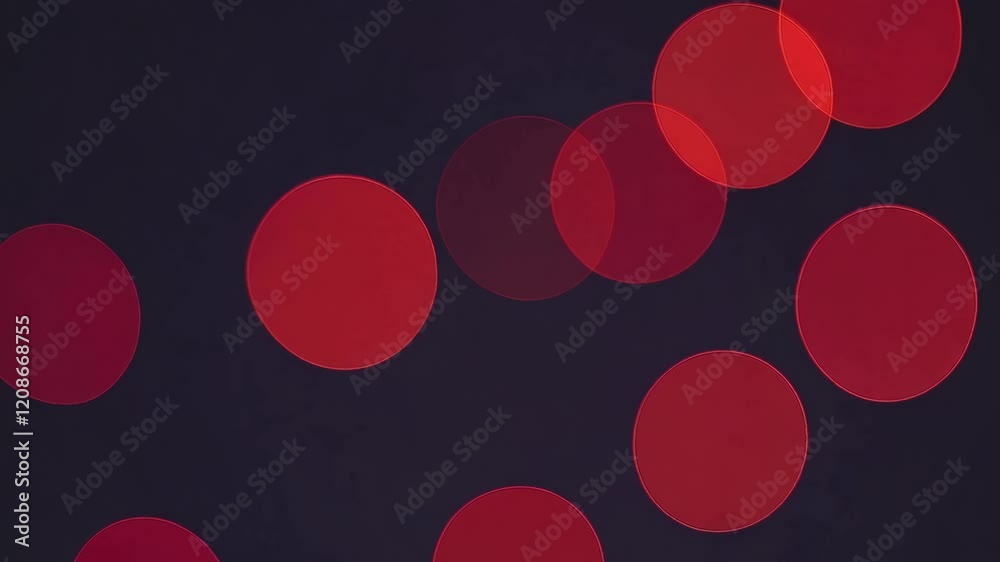 Aufkleber red circles on a dark background, abstract pattern. modern design and minimalistic style concept