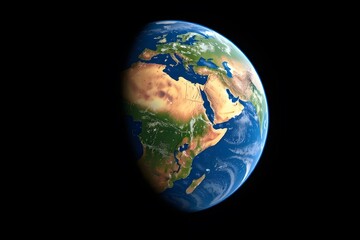 Fototapeta premium Illustration: Earth from Space, showing Africa and the Middle East