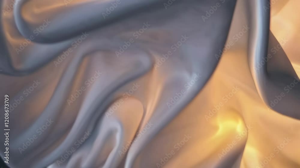 Aufkleber soft fabric folds with warm lighting, abstract texture. artistic background and design concept