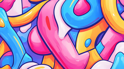 Obraz premium Abstract colorful shapes background design, perfect for vibrant website or app design