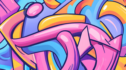 Fototapeta premium Abstract colorful shapes, vibrant background design for social media