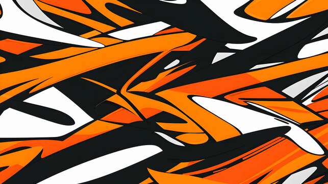 Fototapeta Abstract orange graffiti art background texture  urban design, website backdrop