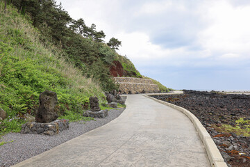 섬 바다와 들 사이로 지나가는 길 제주 제주시 한림읍 한림리 비양도