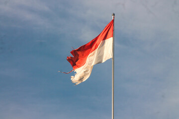 Indonesian Flag, The Red and white Flag, national symbol of Indonesia.	