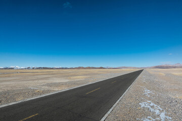 Landscape of high altitude trail in tibet, China