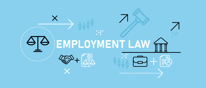Employment Law labor policies flat header worker rights legal business employee compliance to regulation
