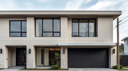 Modern Architectural House Exterior: Contemporary Home Design and Real Estate