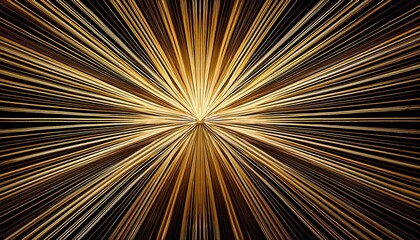 Obraz premium Golden rays burst from the center, creating a dynamic and radiant abstract image.