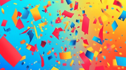 Obraz premium A vibrant gradient background with fiesta party colors.featuring bright reds, blues, and yellows.conveying celebration and excitement.ideal for event promotions and festive content