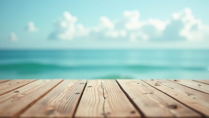 Sun-dappled light dances on an oak tabletop with horizontal planks, revealing charming tiny knots and subtle wear&mdash;inviting a tale of countless gatherings beneath open skies