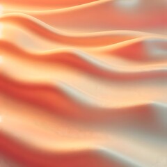 Coral Gradient Flow: Premium Silk Material Pattern with Ethereal Wave Movement and Luxurious Light Effects