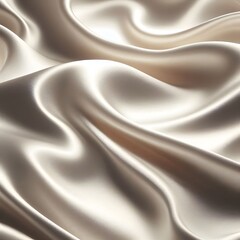 Obraz premium Pearl White Elegance: Minimalist Silk Study with Premium Light Effects and Sophisticated Pure Tones
