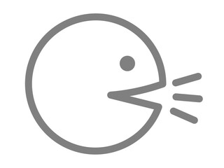 話すアイコン（顔のしゃべるマーク）