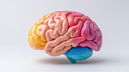Colorful Plasticine Brain Model Representing Human Intelligence and Emotion