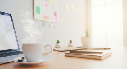 Minimalist Workspace with Creative Touches.