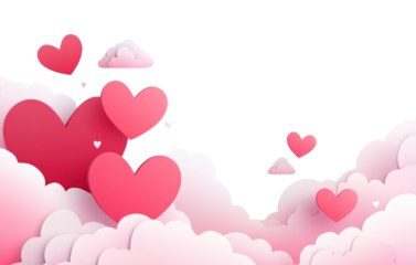 PNG Valentine's background romantic hearts.