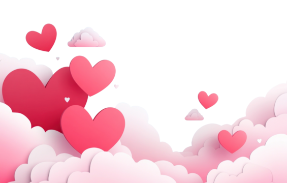 PNG Valentine's background romantic hearts.