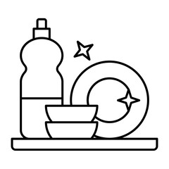 dish soap outline icon