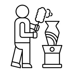 dusting outline icon