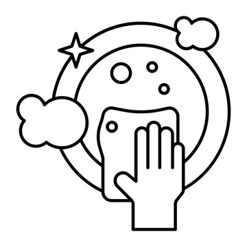 hand wiping plate clean clip art preview