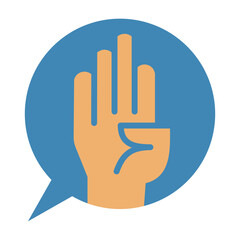 Obraz premium Sign Language Icon