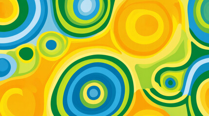 Colorful abstract circles in vibrant patterns