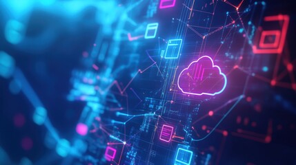 Fototapeta premium Cloud Computing Network