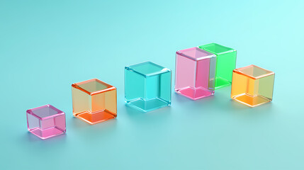 Obraz premium Future design of colorful cubes